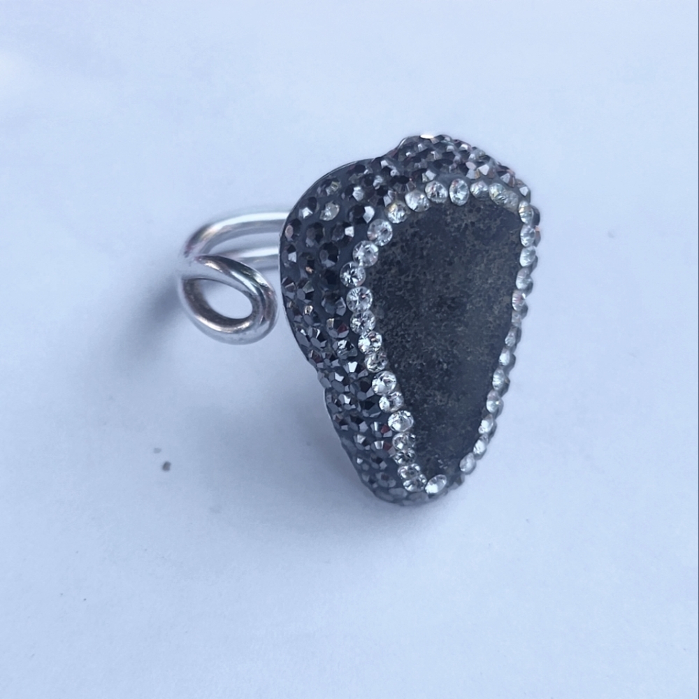925 Marcasite adjustable ring